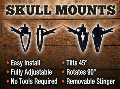 PORTRAIT ~ Fully Adjustable Skull Wall Mount European Skull Mount Hanger (EURO Mount)